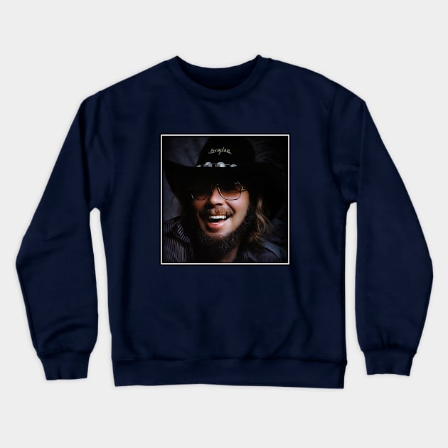 Hank Williams Jr - Dramatic Coloring Crewneck Sweatshirt by Testeemoney Artshop